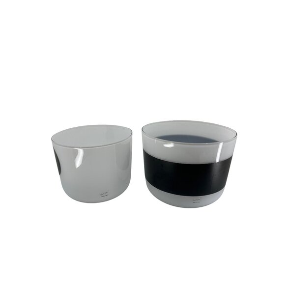 Anne Nilsson Black & White Striped Bowl AND Black and White Spot Bowl or Vase - Picture 4 of 11